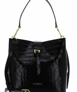 COCCINELLE Schultertasche »Alba Croco Shiny Soft« Cinnamon, Shark Grey, Noir, Almond -Günstiges Coccinelle Geschäft 019a6095 b1cd 50e2 b902 3969e6ad235d