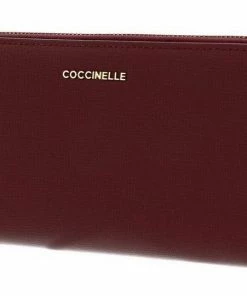 COCCINELLE Geldbörse »Metallic Textured« Marsala, Foliage Red, Taupe, Noir