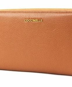 COCCINELLE Geldbörse »Metallic Soft« Camel, Noir, Pivoine, Testa Moro