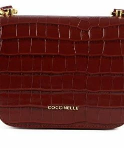 COCCINELLE Umhängetasche »Fedra Croco Shiny Soft« Marsala, Noir -Günstiges Coccinelle Geschäft 0af951a9 880f 5148 be26 274050ea25d5