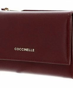 COCCINELLE Geldbörse »Metallic Textured« Noir, Mallard Green, Taupe, Foliage Red