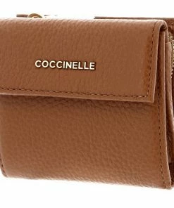 COCCINELLE Geldbörse »Metallic Soft« Noir, Caramel