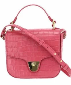 COCCINELLE Handtasche »Florence Croco Shiny Soft« Bouganville, Leaf, Noir