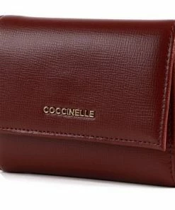 COCCINELLE Geldbörse »Metallic Textured« Foliage Red, Noir, Marsala