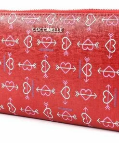 COCCINELLE Geldbörse »Metallic Heart Print« Multicolor Coquelico, Multicolor Noir