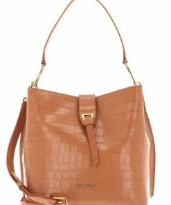 COCCINELLE Schultertasche »Alba Croco Shiny Soft« Cinnamon, Shark Grey, Noir, Almond -Günstiges Coccinelle Geschäft 1ba105bf 0330 5d95 920c cf023a622316