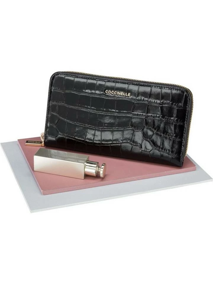 COCCINELLE Kellnerbörse »Metallic 1104 Croco Shiny Soft« Nero, Powder pink, Marsala, Bark 4 COCCINELLE Kellnerbörse »Metallic 1104 Croco Shiny Soft« Nero, Powder pink, Marsala, Bark – Bild 4