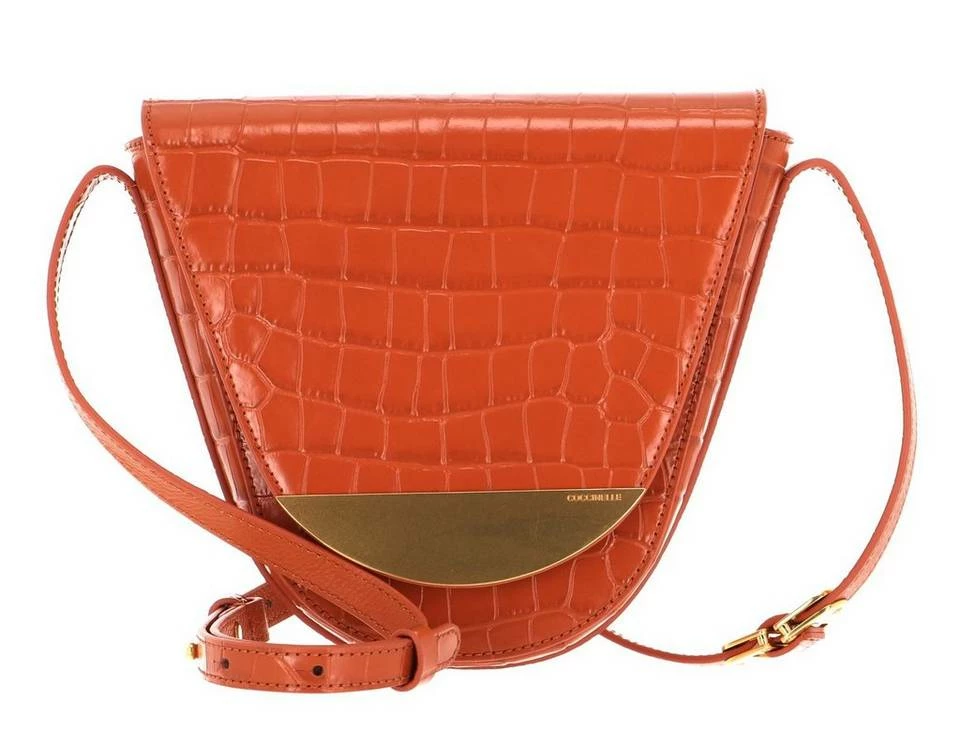 COCCINELLE Umhängetasche »Josephine Croco 1503«, Satteltasche Chestnut, Noir 7 COCCINELLE Umhängetasche »Josephine Croco 1503«, Satteltasche Chestnut, Noir – Bild 7