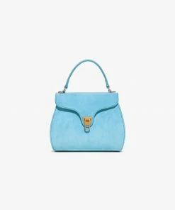 COCCINELLE Henkeltasche »Coccinelle Marvin suede Handtasche blau«
