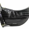 COCCINELLE Schultertasche »Anais Croco Shiny Soft« Reef, Noir, Moka