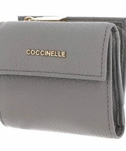 COCCINELLE Geldbörse »Metallic Soft« Stone, Geranium, Silk, Noir