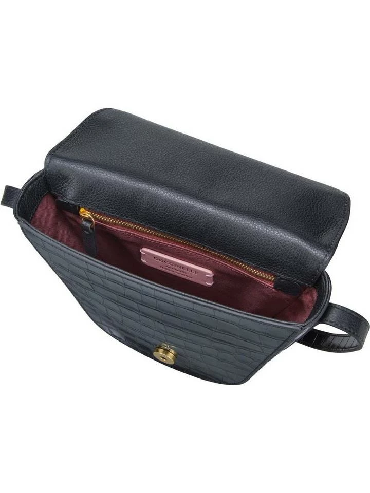 COCCINELLE Umhängetasche »Josephine Croco 1503«, Satteltasche Chestnut, Noir 3 COCCINELLE Umhängetasche »Josephine Croco 1503«, Satteltasche Chestnut, Noir – Bild 3