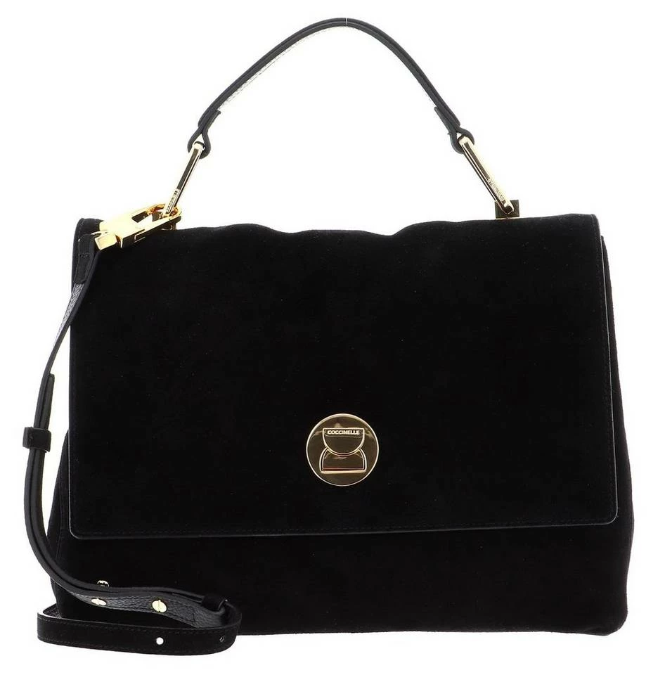 COCCINELLE Handtasche »Liya Suede 1801«, Henkeltasche Noir #ft5_slash# Noir, Noir, New Pink, Shark Grey 4 COCCINELLE Handtasche »Liya Suede 1801«, Henkeltasche Noir #ft5_slash# Noir, Noir, New Pink, Shark Grey – Bild 4