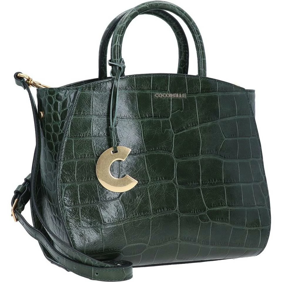 COCCINELLE Henkeltasche »Concrete«, Leder Noir, Lambskin white, Mallard green 2 COCCINELLE Henkeltasche »Concrete«, Leder Noir, Lambskin white, Mallard green – Bild 2