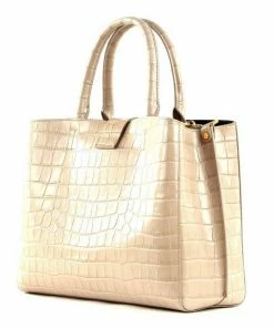 COCCINELLE Handtasche »Alba Croco Shiny Soft« Powder Pink, Noir -Günstiges Coccinelle Geschäft 48cff091 e4e9 560e a378 fae89aed366b