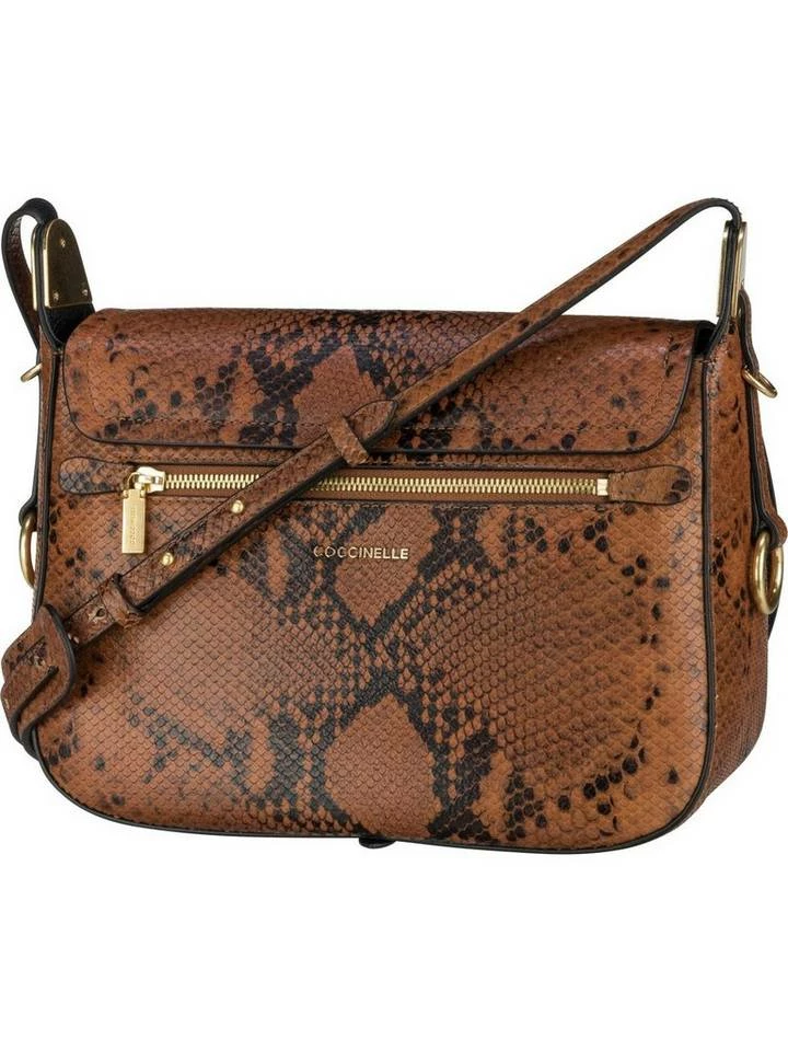 COCCINELLE Umhängetasche »Fauve Python 1502«, Satteltasche Lambskin White, Caramel 2 COCCINELLE Umhängetasche »Fauve Python 1502«, Satteltasche Lambskin White, Caramel – Bild 2