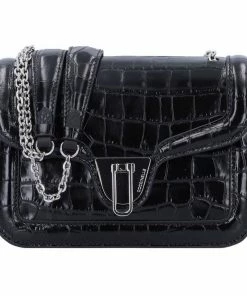 COCCINELLE Umhängetasche »Marvin Twist«, Leder Bark, Noir, Stone