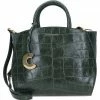 COCCINELLE Henkeltasche »Concrete«, Leder Noir, Lambskin white, Mallard green