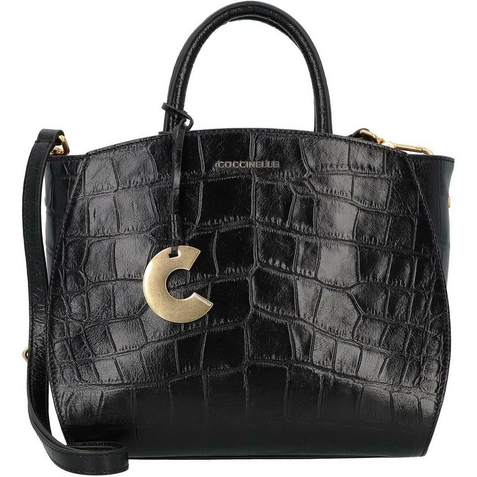 COCCINELLE Henkeltasche »Concrete«, Leder Noir, Lambskin white, Mallard green 6 COCCINELLE Henkeltasche »Concrete«, Leder Noir, Lambskin white, Mallard green – Bild 6