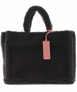 COCCINELLE Handtasche »Ecoshearling« Noir, Powder Pink, Shark Grey