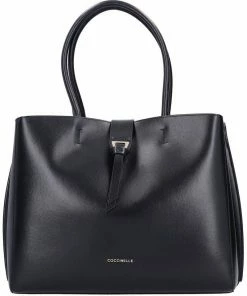 COCCINELLE Schultertasche »Alba«, Leder Noir, Ink, Powder Pink