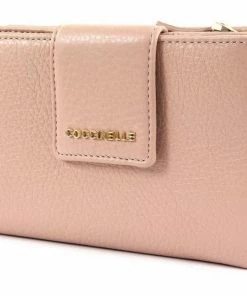 COCCINELLE Geldbörse »Metallic Soft« Pivoine, Noir, Mars Dust