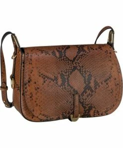 COCCINELLE Umhängetasche »Fauve Python 1502«, Satteltasche Lambskin White, Caramel