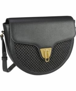 COCCINELLE Umhängetasche »Beat Paglia Rete 1501«, Satteltasche Litchi #ft5_slash# Caramel, Noir #ft5_slash# Caramel, Lambskin white#ft5_slash#caramel, Chocolate #ft5_slash# Caramel