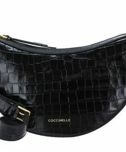 COCCINELLE Schultertasche »Anais Croco Shiny Soft« Powder Pink, Noir -Günstiges Coccinelle Geschäft 7b444cac b122 52c5 95bd a7942a570e8b