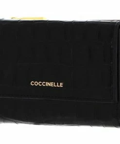 COCCINELLE Geldbörse »Metallic Croco Shiny Soft« Cinnamon, Chestnut, Noir, Shark Grey