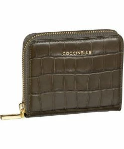 COCCINELLE Geldbörse »Metallic Soft Croco 11A2« Bark, Geranium