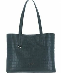 COCCINELLE Schultertasche »Matinee Croco Shiny Soft« Shark Grey, Cinnamon, Noir