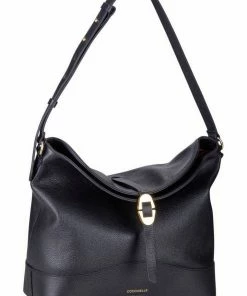 COCCINELLE Handtasche »Josephine 1301«, Beuteltasche / Hobo Bag Almond, Noir, Cinnamon, Bark