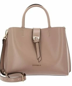 COCCINELLE Handtasche »Alba Textured« Powder Pink, Noir, Ink