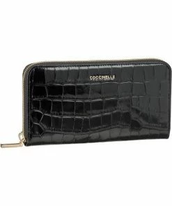 COCCINELLE Kellnerbörse »Metallic 1104 Croco Shiny Soft« Nero, Powder pink, Marsala, Bark
