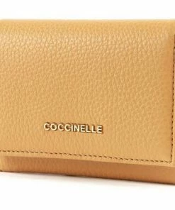 COCCINELLE Geldbörse »Metallic Soft« Noir, Warm Beige, Moss Green, Caramel