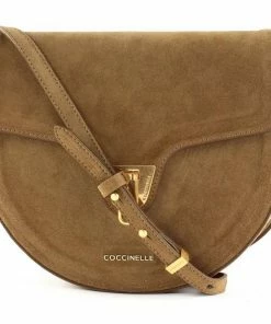 COCCINELLE Umhängetasche »Beat Suede« Tobacco, Denim Black