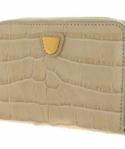 COCCINELLE Geldbörse »Lucilla Croco Shiny Soft« Geranium, Silk, Noir, Bark