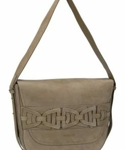 COCCINELLE Umhängetasche »Gitane Suede 1201«, Satteltasche Noir, New Taupe