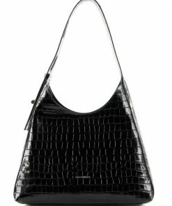 COCCINELLE Schultertasche »Fedra Croco Shiny Soft« Noir, Marsala -Günstiges Coccinelle Geschäft b66eb0be 76e4 51b7 8ffa 6b1cd4db2db1