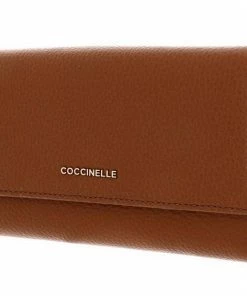 COCCINELLE Geldbörse »Metallic Soft« Caramel, Noir