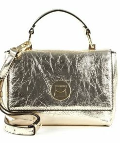 COCCINELLE Umhängetasche »Liya Craquele« Shiny Gold, Silver, OR