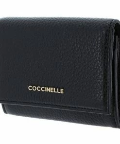 COCCINELLE Geldbörse »Metallic Soft« Noir, Litchi, Marsala
