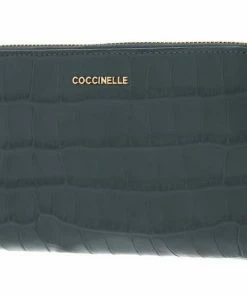 COCCINELLE Geldbörse »Metallic Croco Shiny Soft« Noir, Cinnamon, Shark Grey, Almond