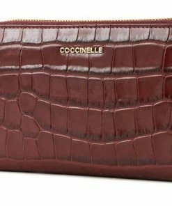 COCCINELLE Geldbörse »Metallic Croco Shiny Soft« Marsala, Noir