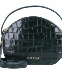 COCCINELLE Henkeltasche, Leder Mallard green, Noir