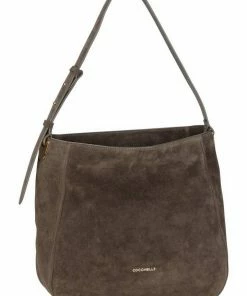 COCCINELLE Handtasche »Lea Suede 1301«, Beuteltasche / Hobo Bag Noir, Moss green, Shark Grey, Powder Pink