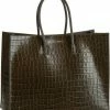 COCCINELLE Handtasche »Myrtha Croco 1801«, Shopper Bark, Stone, Noir