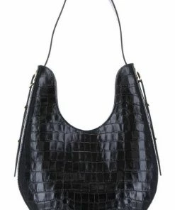 COCCINELLE Schultertasche »Bagatelle Croco Shiny Soft« Noir, Powder Pink -Günstiges Coccinelle Geschäft e78a9265 d231 5a48 999f d5875101fab8