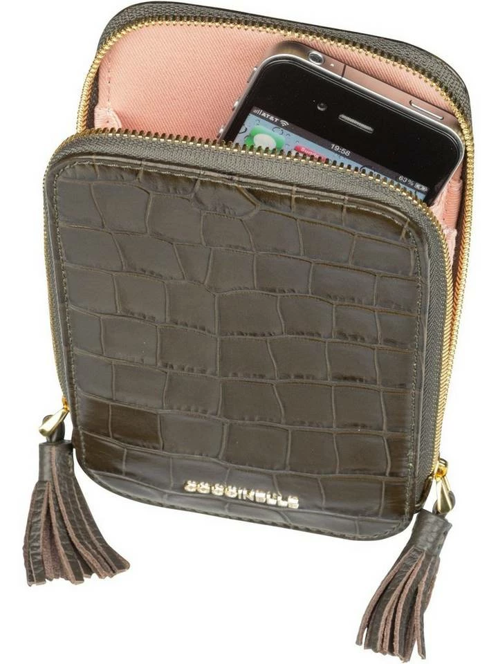 COCCINELLE Umhängetasche »Tassel Croco 2705«, Handytasche Stone, Noir, Bark 3 COCCINELLE Umhängetasche »Tassel Croco 2705«, Handytasche Stone, Noir, Bark – Bild 3